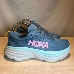 Hoka one one Bondi 8 Shadow Dusk 1127952-SSK Women 8.5B Blue Road Running Shoes